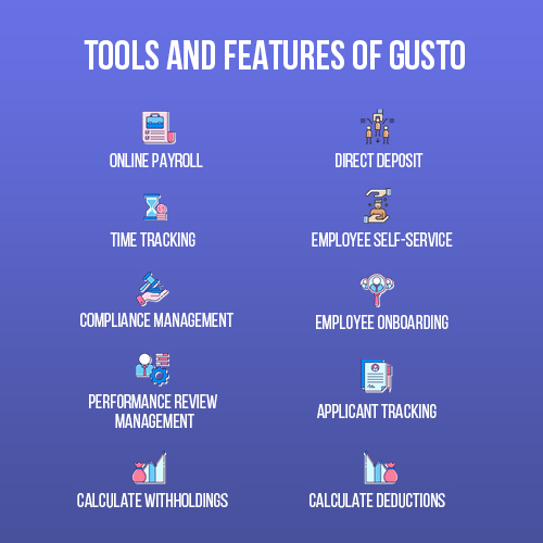 Tools and features of gusto